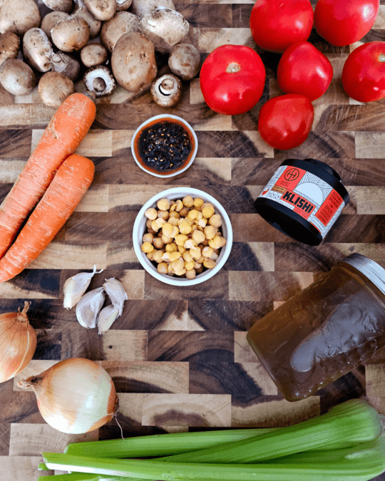 Vegan Chickpea and Mushroom Soup