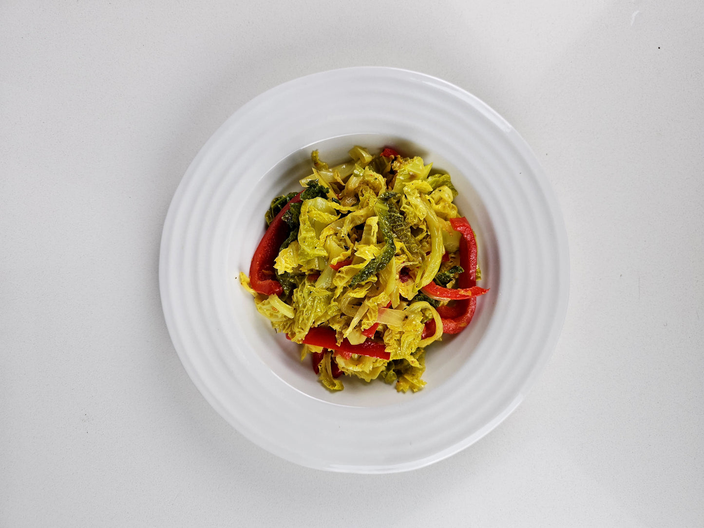 Sautéed Turmeric and Savoy Cabbage