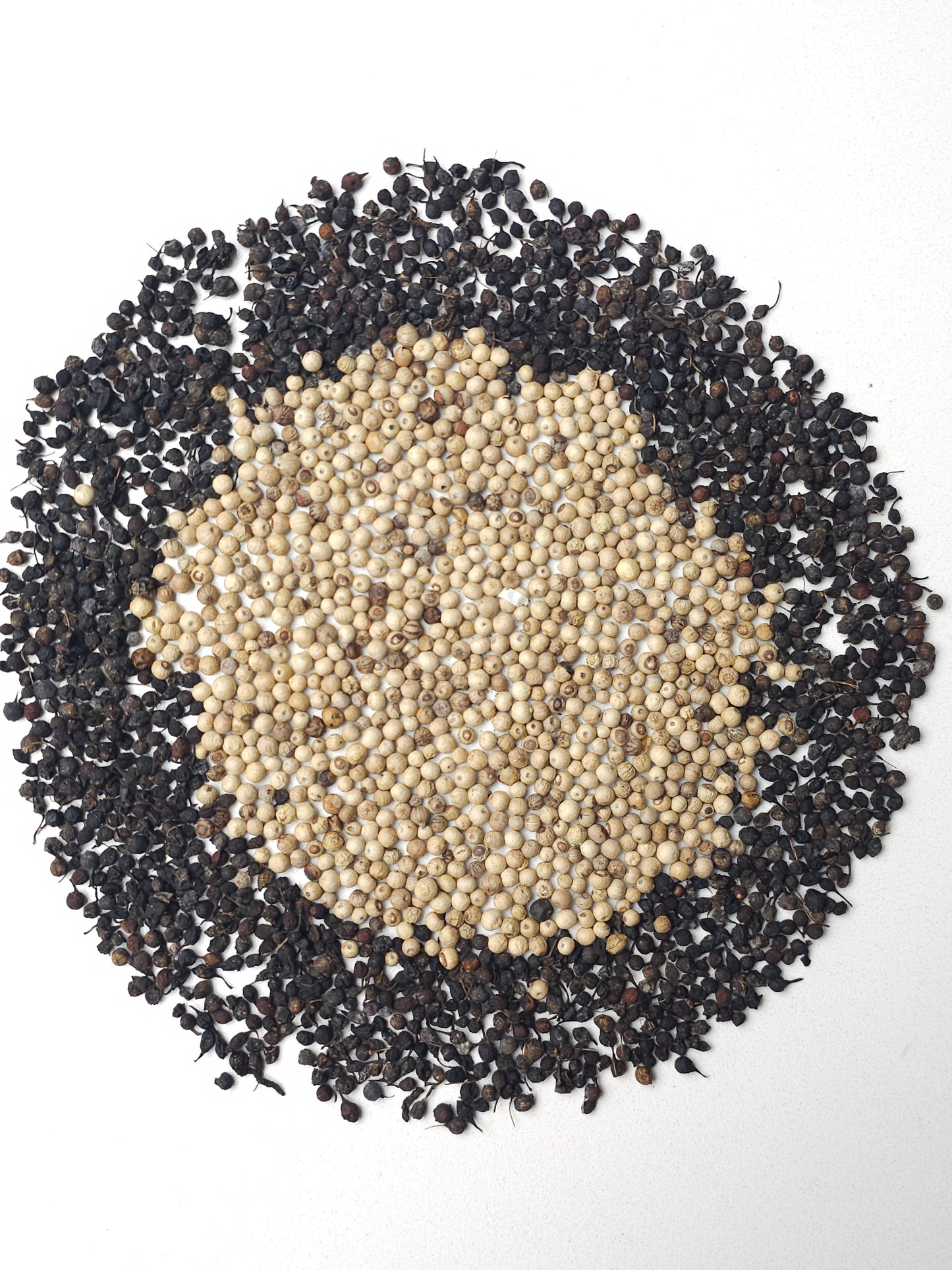 Black and White Peppercorns