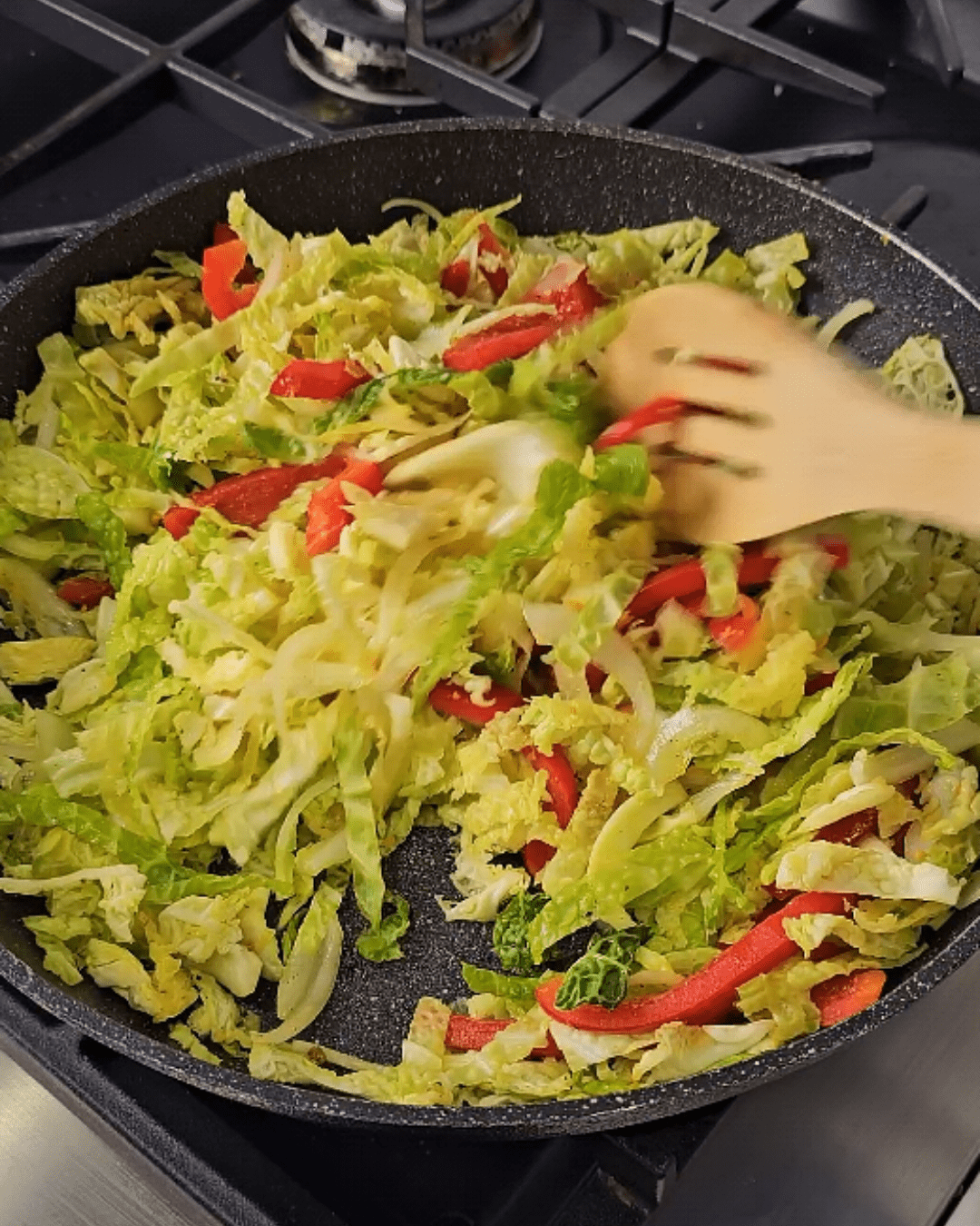 Sautéed Turmeric and Savoy Cabbage