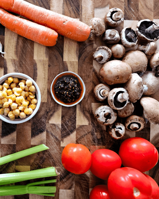 Vegan Chickpea and Mushroom Soup