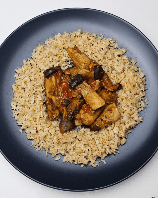 King Oyster Mushroom & Tomato Stew