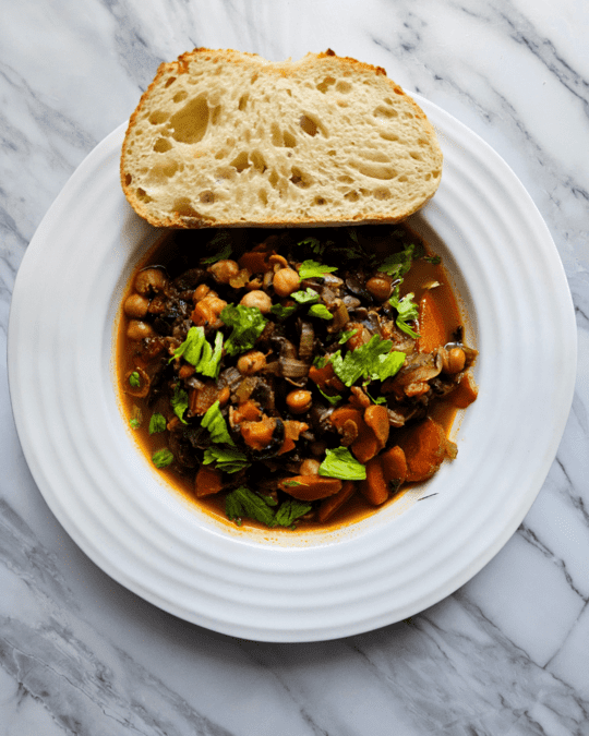 Vegan Chickpea and Mushroom Soup