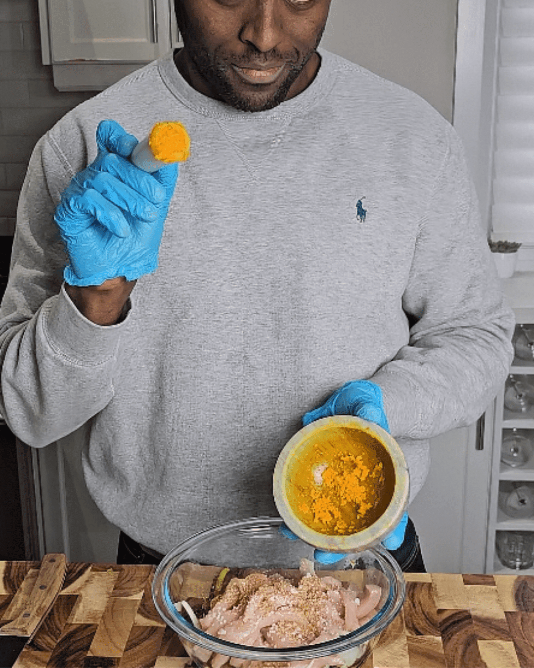 Turmeric and Chicken Breast with Rice Vermicelli