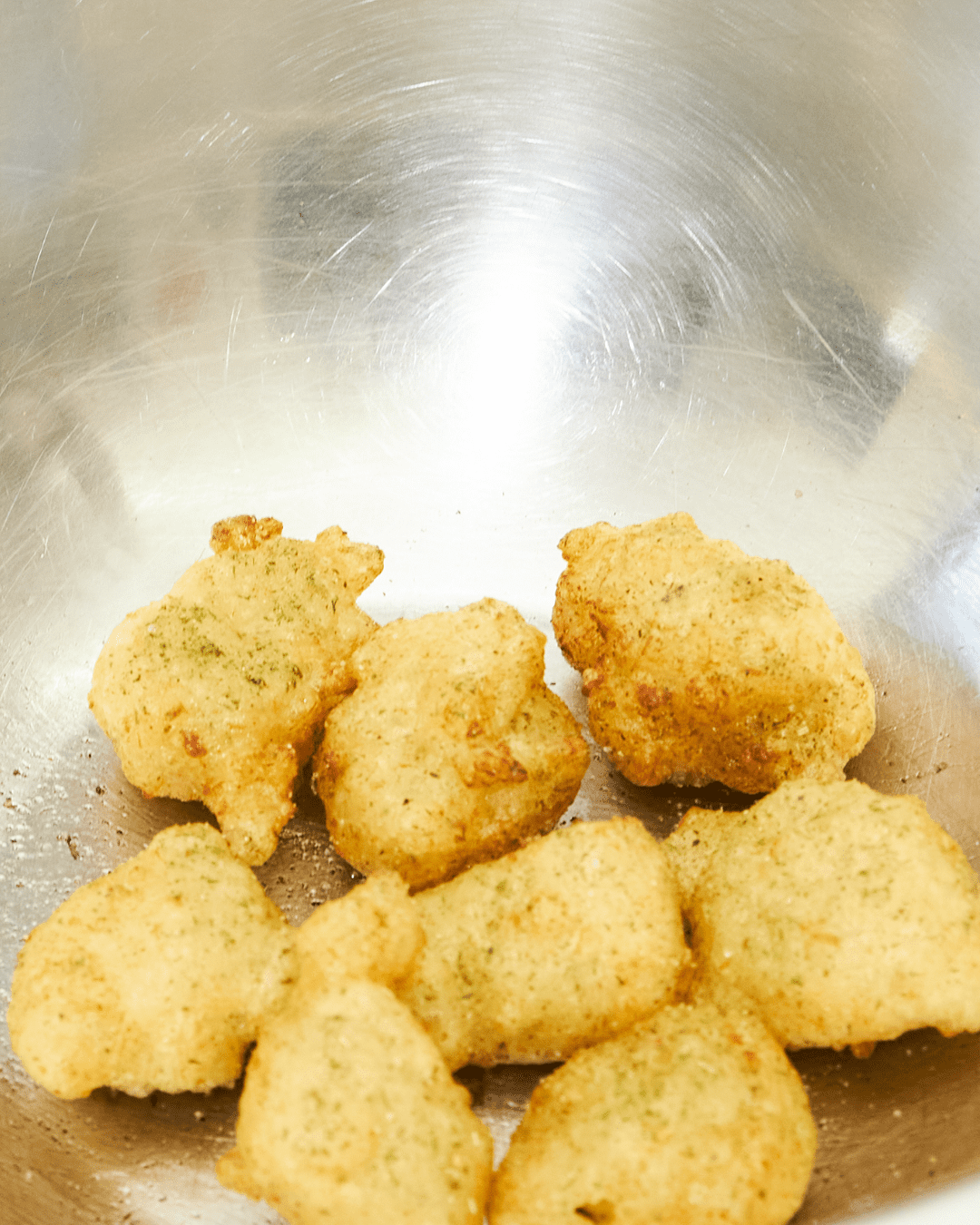 Fritelle di baccala with seasoning