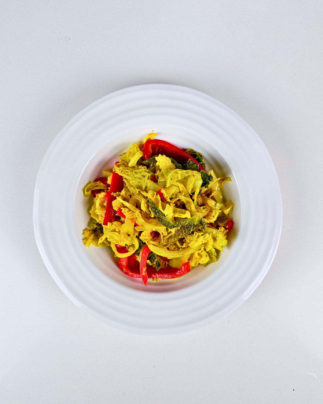 Sautéed Turmeric and Savoy Cabbage