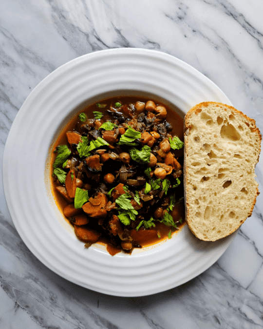 Vegan Chickpea and Mushroom Soup