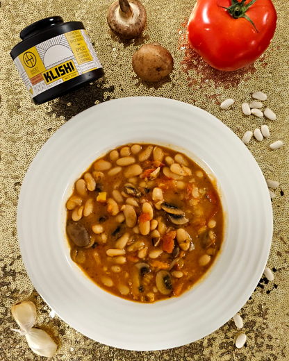 Klishi Mushroom and White Bean Soup